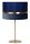 Tischlampe Stoffschirm Blau Gold 50 cm E14 blendarm
