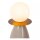 Tischlampe Porzellan Glas Grau Weiß 45 cm G9 blendarm