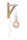 Wandlampe Holz Weiß H:22 cm Kabel Stecker E27 Retro