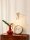 Wandlampe Holz Weiß H:22 cm Kabel Stecker E27 Retro