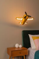 LED Hängelampe Kinder Flugzeug Gelb 46,5 cm lang 2500 K
