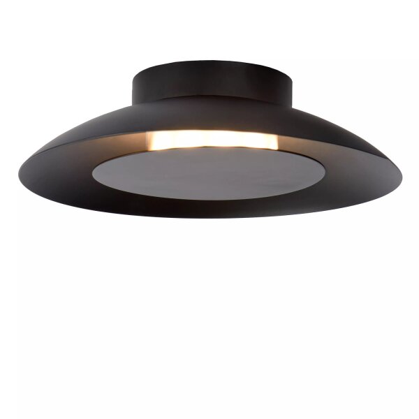 LED Deckenleuchte Metall Schwarz Ø21 cm rund 2700 K