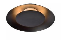 LED Deckenleuchte Metall Schwarz Ø21 cm rund 2700 K