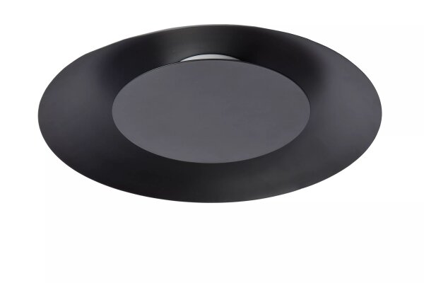 LED Deckenlampe Metall Schwarz Ø34 cm indirekt 2700 K