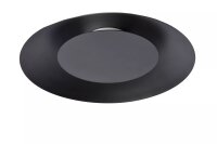 LED Deckenlampe Metall Schwarz Ø34 cm indirekt 2700 K