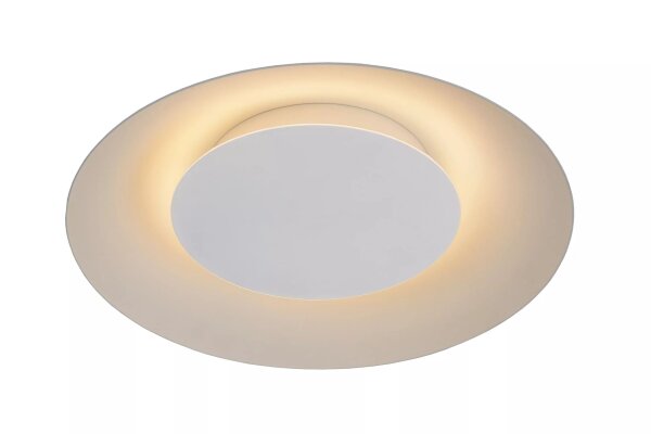 LED Deckenlampe Metall Weiß Ø34 cm indirekt 12 W 2700 K