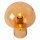 Pilz Tischlampe Glas Orange 28 cm klein E27 Retro