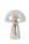 Pilz Tischlampe Glas Klar 28 cm klein E27 Retro Design