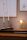 Pilz Tischlampe Glas Klar 28 cm klein E27 Retro Design