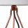 Tischleuchte Stoff Weiß Kupfer E14 H:30 cm blendarm