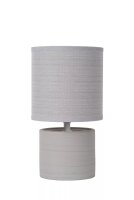 Blendarme Tischlampe Keramik Stoff Grau E14 26 cm klein