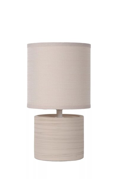 Blendarme Tischlampe Keramik Stoff Beige E14 26 cm