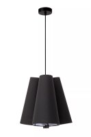 Hängelampe Stoff Schwarz E27 3-flmg Ø34 cm...