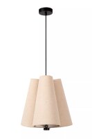 Hängelampe Stoff Beige E27 3-flammig Ø34 cm...
