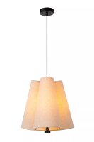 Hängelampe Stoff Beige E27 3-flammig Ø34 cm...