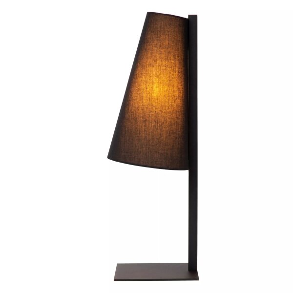 Große Tischleuchte Stoff Schwarz 56 cm E27 blendarm