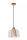 Pendelleuchte Glas Stoff Beige Ø24 cm E27 Doppelschirm