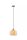 Pendelleuchte Glas Stoff Beige Ø24 cm E27 Doppelschirm