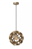 Stilvolle Hängelampe Metall Kugel Gold Ø30 cm...