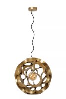 Stilvolle Pendelleuchte Metall Kugel Gold Ø40 cm E27