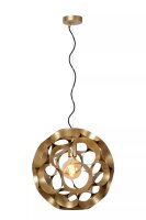 Stilvolle Pendelleuchte Metall Kugel Gold Ø40 cm E27