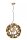 Stilvolle Pendelleuchte Metall Kugel Gold Ø40 cm E27