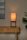 Tischlampe Beige Stoffschirm blendarm 50 cm groß E27