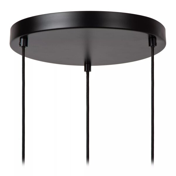 Pendelleuchte Glas Metall Grün Bernstein L:51 cm E27