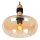 Hängeleuchte Retro Glasschirm Bernstein E27 Ø30 cm rund