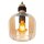 Hängeleuchte Retro Glas Bernstein 70 cm E27 3-flammig