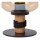 Tischleuchte Retro Glas Bernstein 25 cm E27 stilvoll