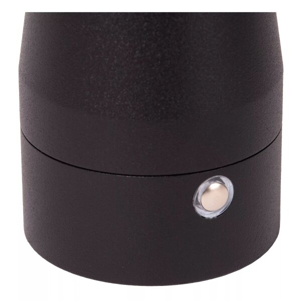 LED Akku Tischlampe Schwarz Schalter Kegel 22 cm 2700 K