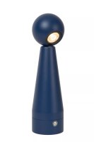 LED Akku Tischlampe Blau Schalter Kegel 22 cm 2700 K