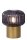 Tischlampe Rauchglas geriffelt Metall Gold 18 cm E14