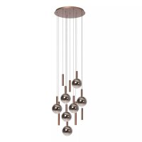 LED Hängelampe Rauchglas Aluminium Kupfer 2200-3300 K