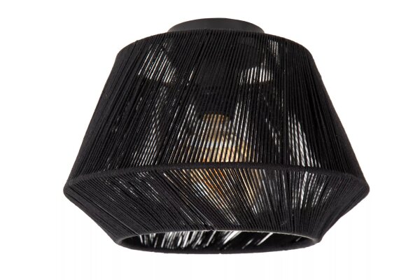 Blendarme Deckenlampe Stoff Schwarz Ø30 cm rund E27