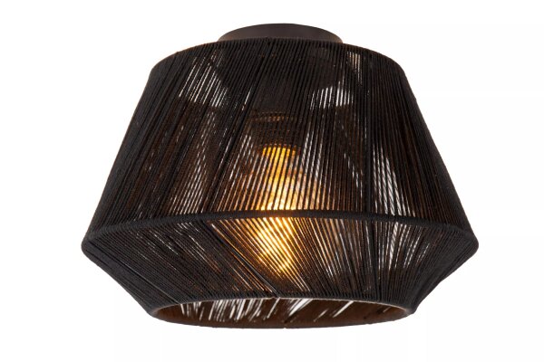 Blendarme Deckenlampe Stoff Schwarz Ø30 cm rund E27