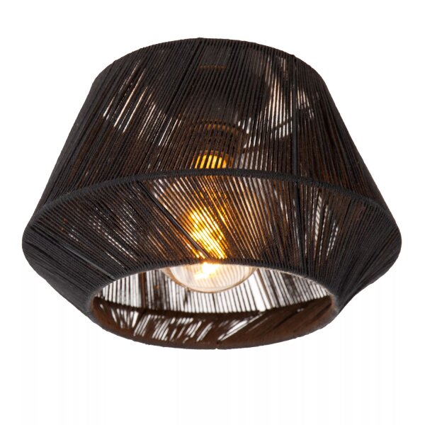 Blendarme Deckenlampe Stoff Schwarz Ø30 cm rund E27
