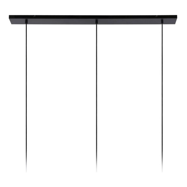 Pendelleuchte Rauchglas Metall 110 cm lang 3-flmg E27