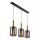 Pendelleuchte Rauchglas Metall 110 cm lang 3-flmg E27