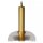 Hängelampe Rauchglas Metall Gold Schwarz E27 Ø22 cm