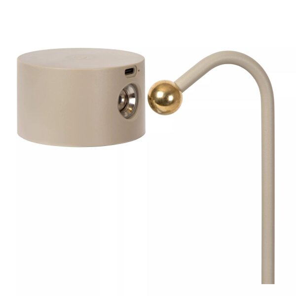 LED Akku Tischlampe dimmbar Taupe 36 cm 2700-5700 K