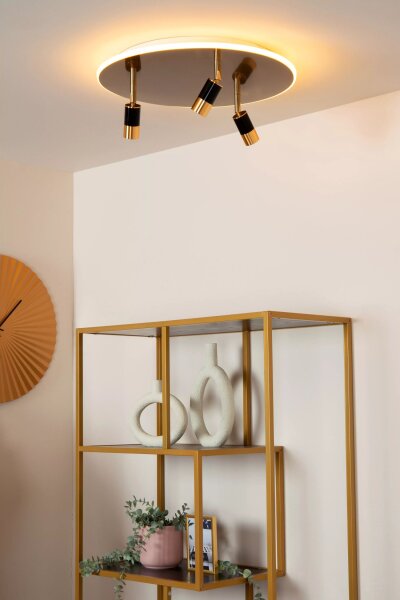 LED Deckenleuchte dimmbar in Gold Ø48 cm 2500-3000 K