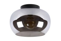 Runde Deckenlampe Glas Rauchgrau Ø30,5 cm E27...
