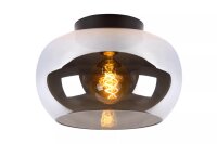 Runde Deckenlampe Glas Rauchgrau Ø30,5 cm E27...