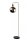 Stehleuchte Rauchglas Metall Marmorsockel E27 158 cm
