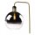 Stehleuchte Rauchglas Metall Marmorsockel E27 158 cm
