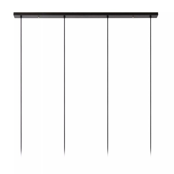 Pendelleuchte Stoff Metall Taupe Schwarz E14 133 cm