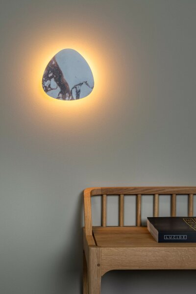 LED Wandlampe Keramik in Marmor indirekt H:20 cm 2700 K