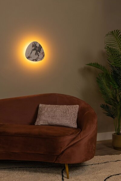 LED Wandlampe Keramik in Marmor indirekt B:30 cm 2700 K